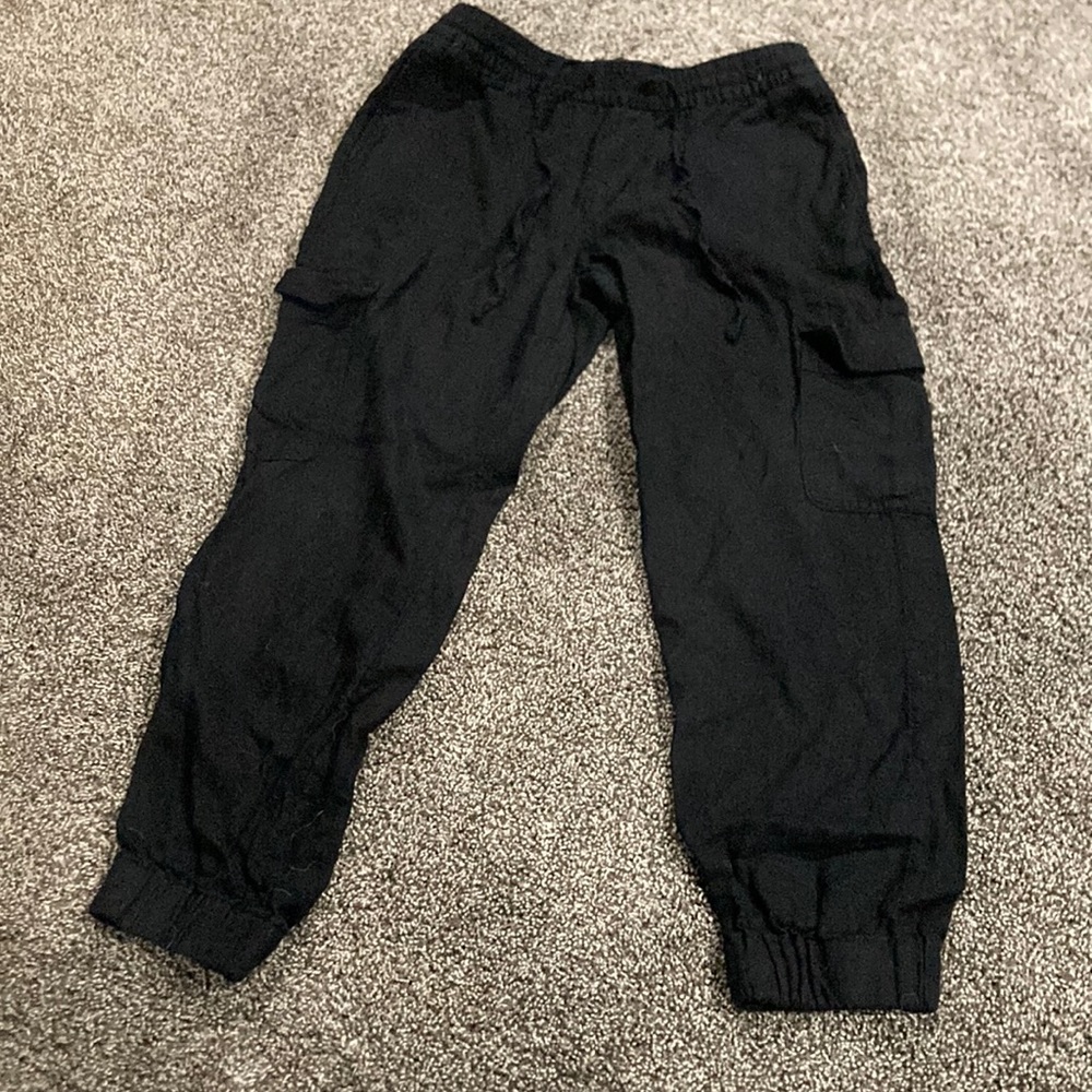 Linen Like Cargo Joggers